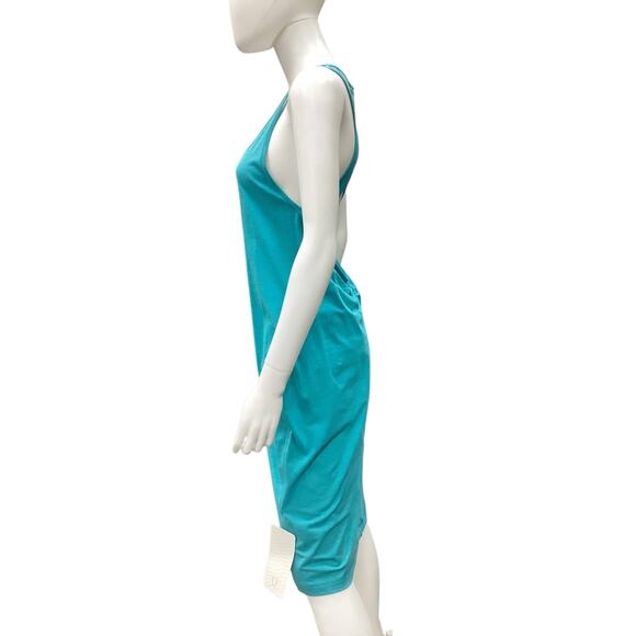 NWT Lululemon Women’s Dress Size 10 Soft Cotton Blend Sleeveless Turquoise - Picture 2 of 4